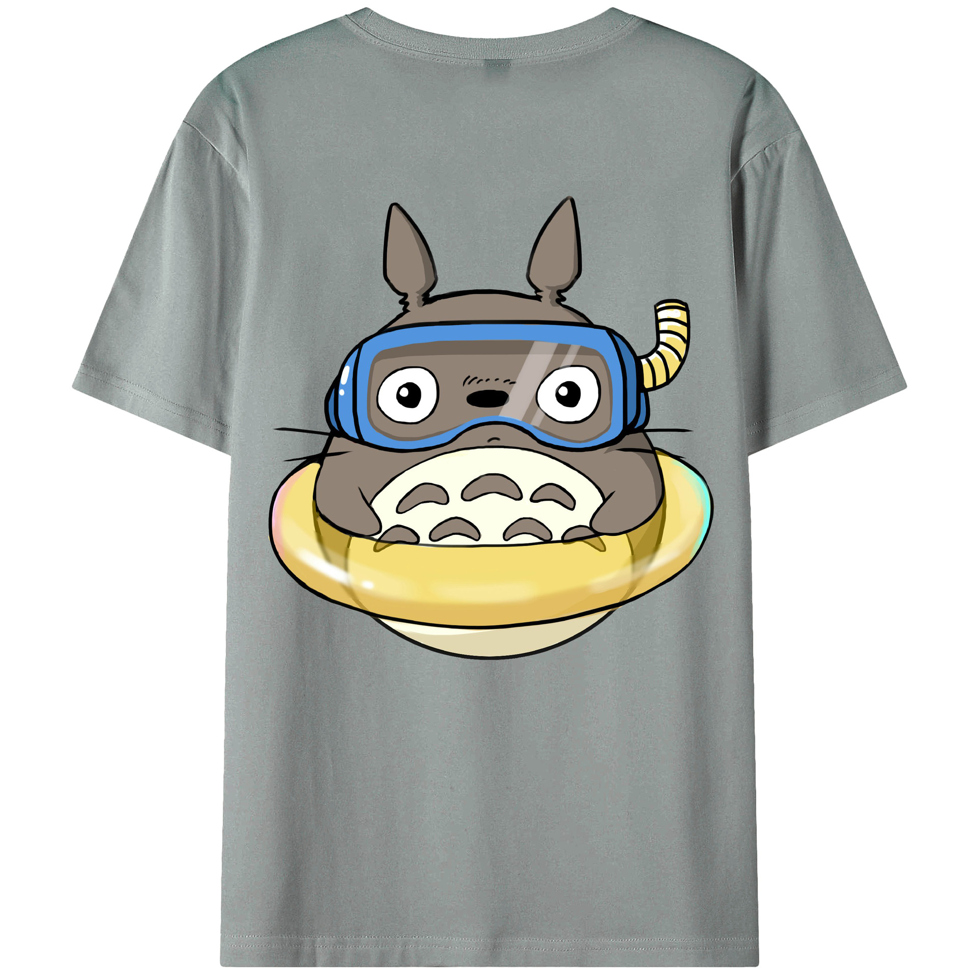 （画像用） となりのトトロ 草壁メイ 草壁サツキ My Neighbor Totoro Satsuki Kusakabe Mei Kusakabe 綿100％ メンズ半袖Tシャツ（バックプリント） 通気性